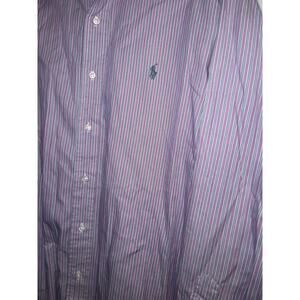 Vintage Polo Ralph Lauren Pink Striped Mens XL
